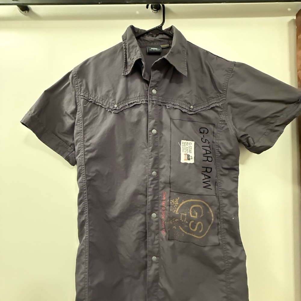 G-Star Charcoal Casual Button Down Shirt